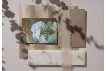 Postkarte_Mohn_gruen_gold