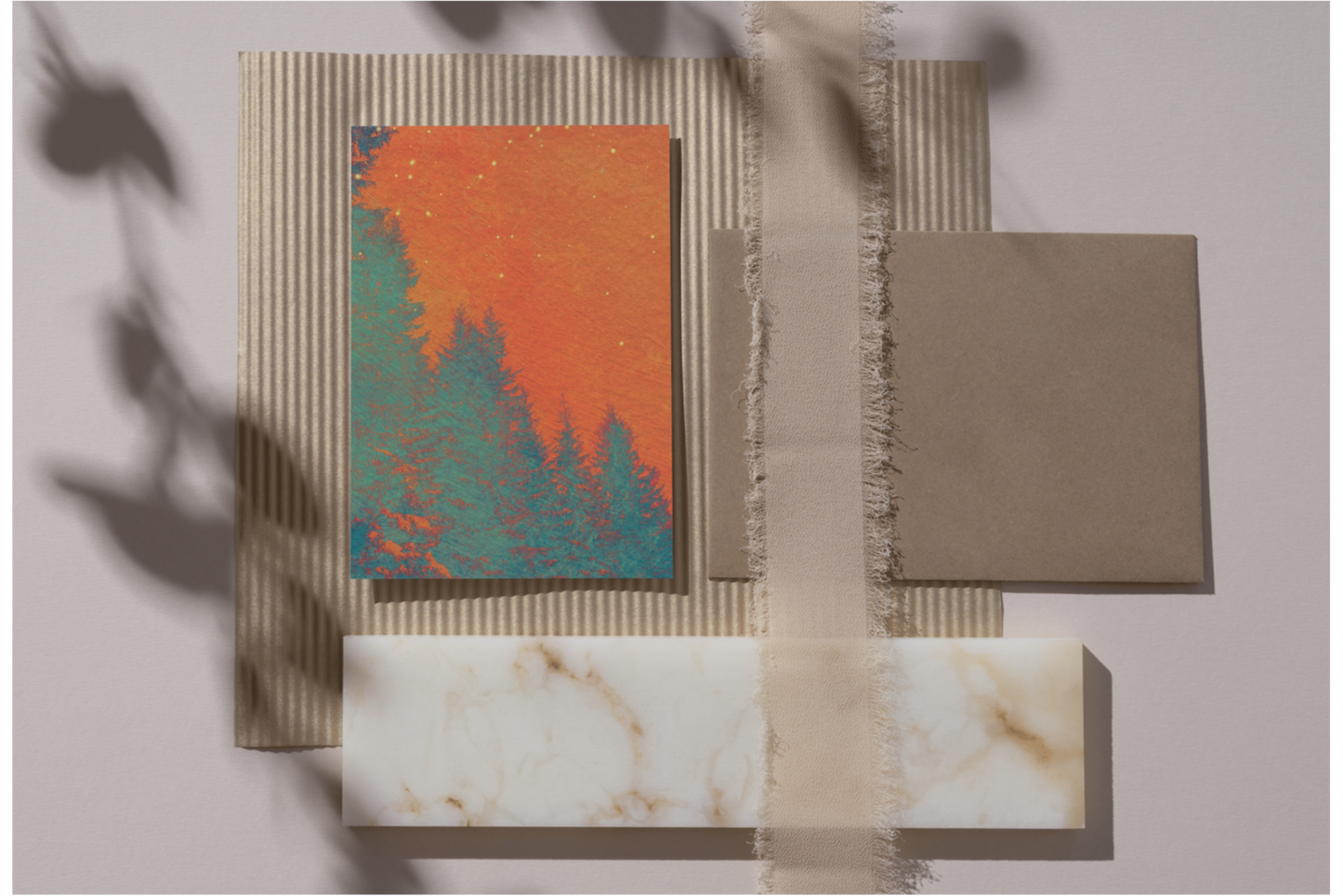Tannen-Orange-Grün