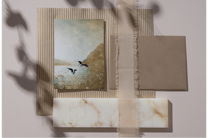 Möve-Blau-Gold