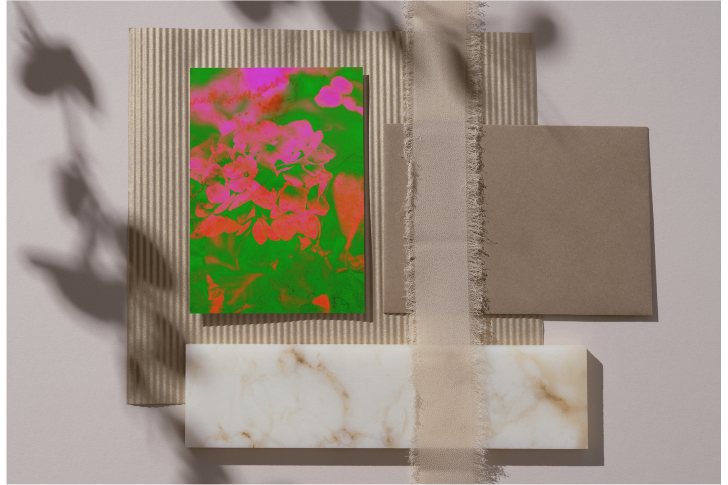 Hortensia - Pink - Grün