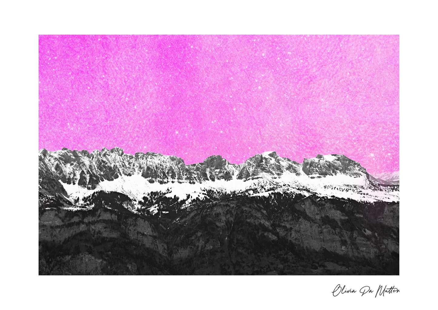 Alvier Gebirgskette - pink