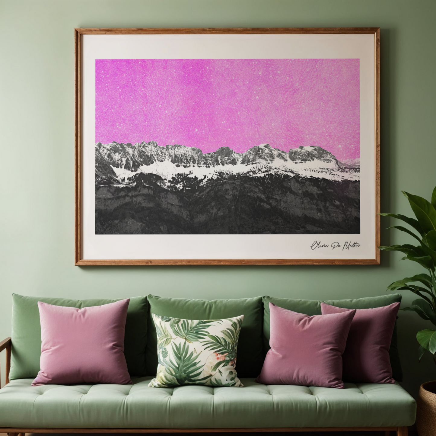 Alvier Gebirgskette - pink
