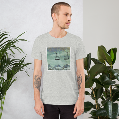 Männer T-Shirt Sessellift grau