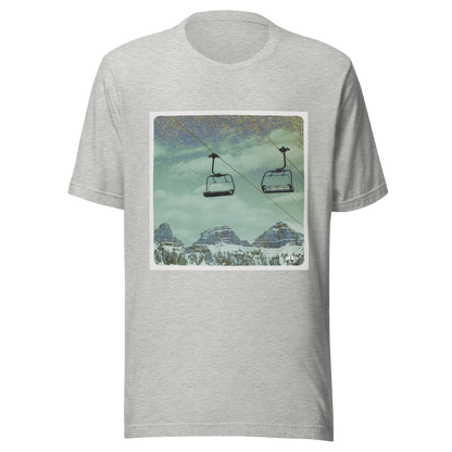 Männer T-Shirt Sessellift grau