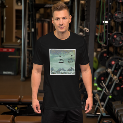 Männer T-Shirt Sessellift grau