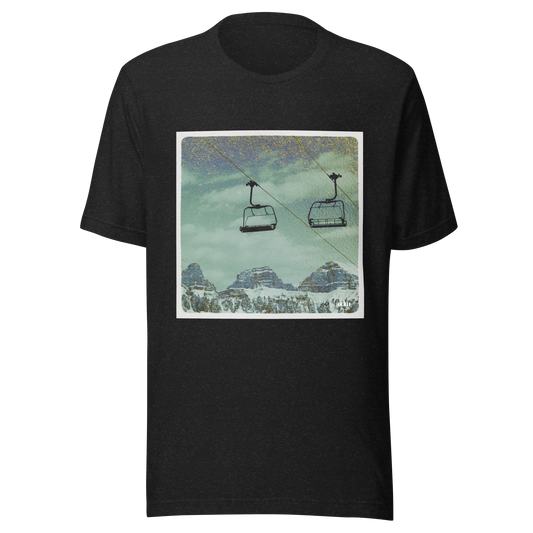 Männer T-Shirt Sessellift grau