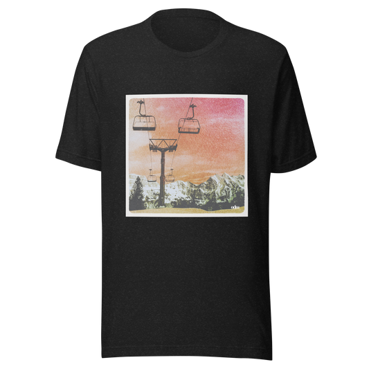 Männer T-Shirt Sessellift rot