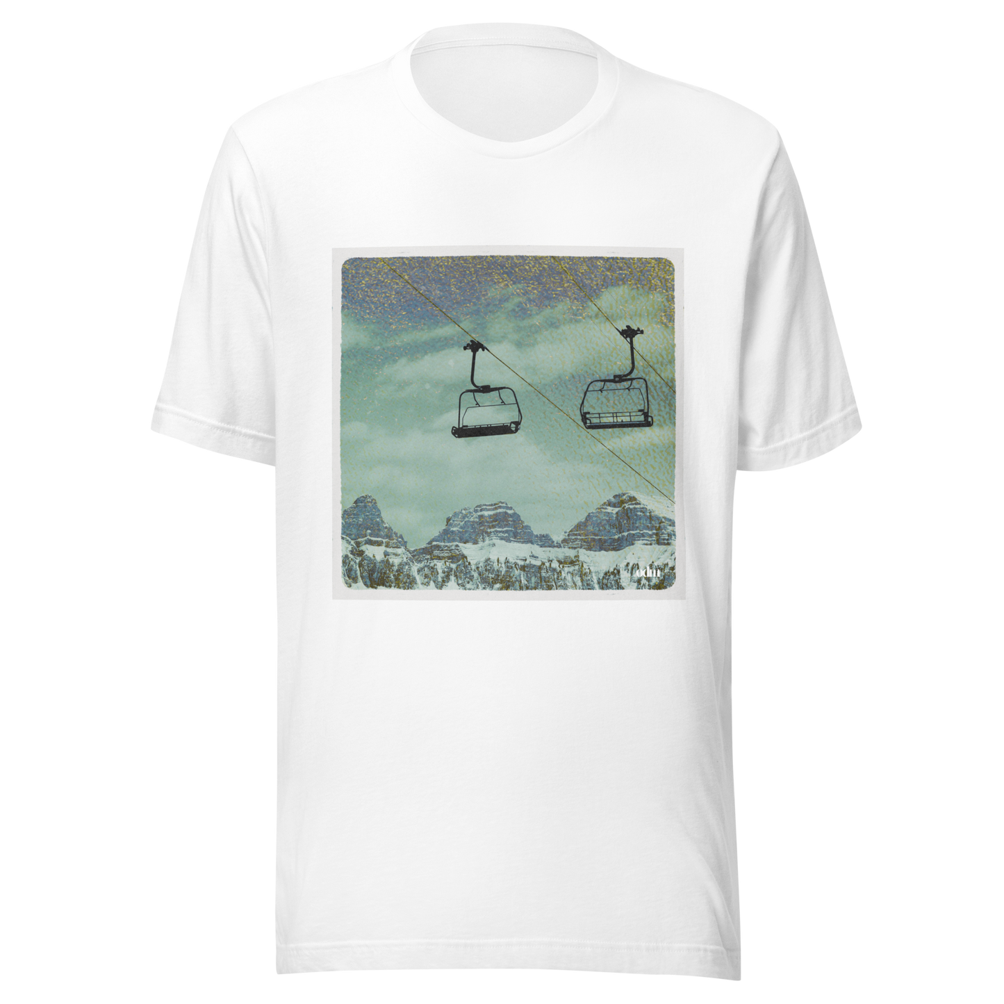 Männer T-Shirt Sessellift grau