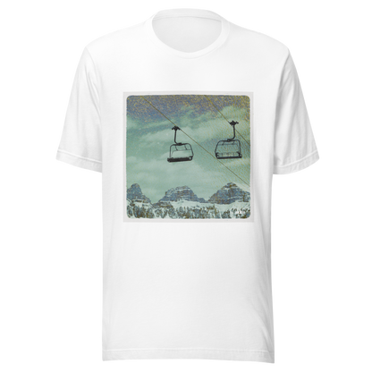 Männer T-Shirt Sessellift grau